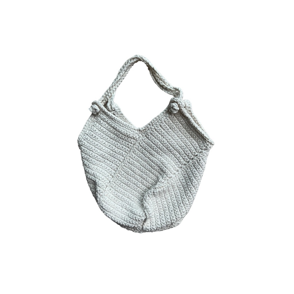 Ivory Crochet Hobo Shoulder Bag ~ Handmade!